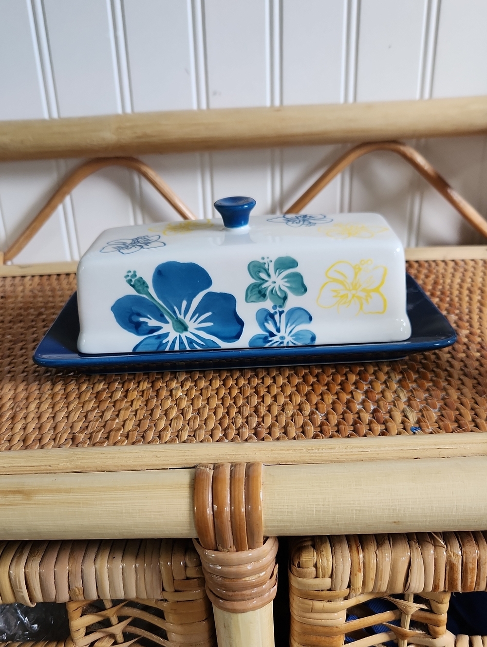 Pretty Floral Butter Dish